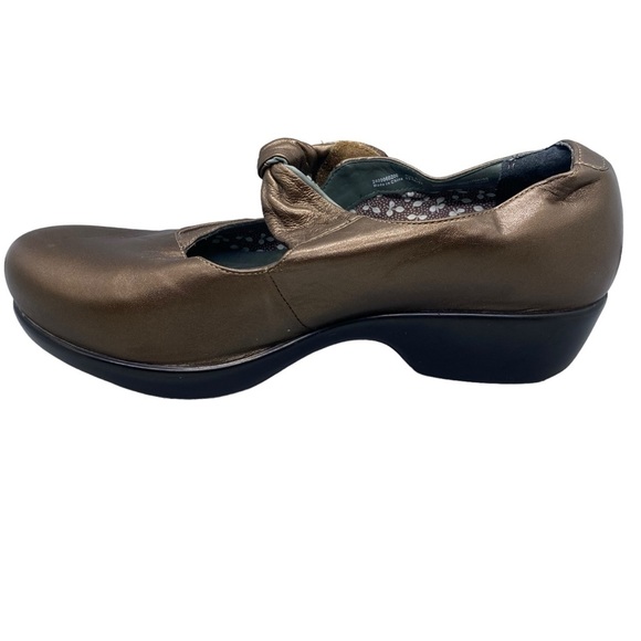 Dansko Ainsley Bronze Metallic Leather Mary Jane Comfort Clogs Sz 41 #2409060200 - Picture 8 of 13